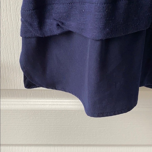 JCrew navy blue drapey tank top with silky hem - Picture 5 of 9